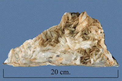 Calcite flat-bladed crystals 2, Nantiago. (CWO) Bill Bagley Rocks and Minerals